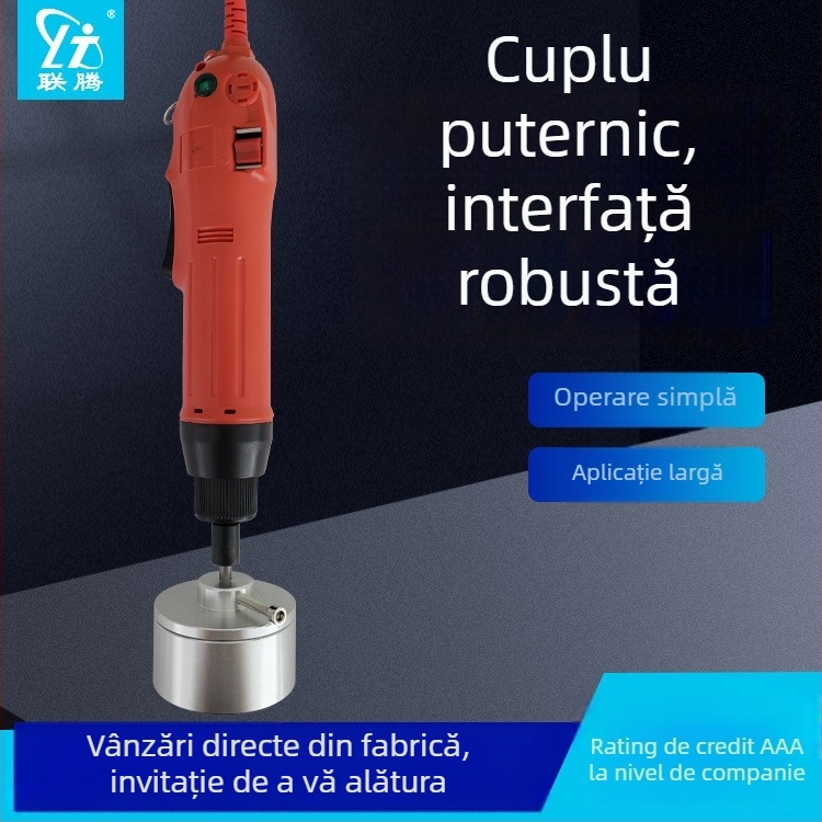 Capsator electric portabil pentru sticle din sticlă și plastic — etanșare și strângere a capaceleor (semi-automat)