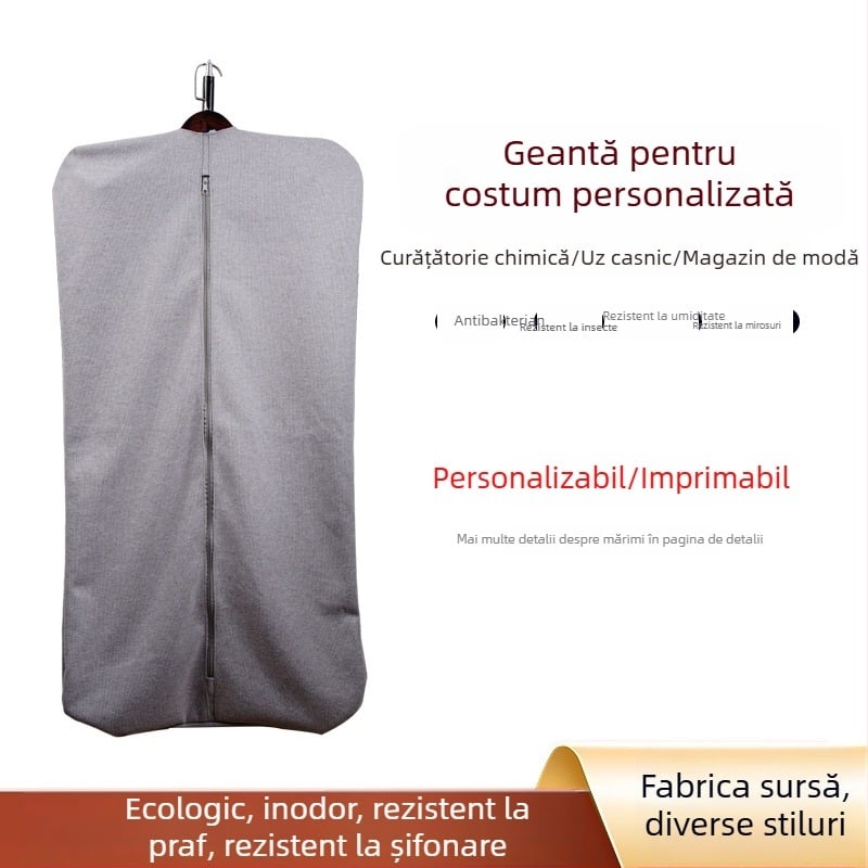 Husă lavabilă pentru haine din material textil, protecție împotriva prafului, pungă de depozitare cu pereți groși