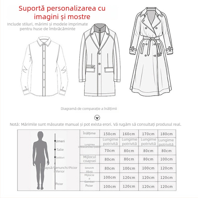 Husă lavabilă pentru haine din material textil, protecție împotriva prafului, pungă de depozitare cu pereți groși