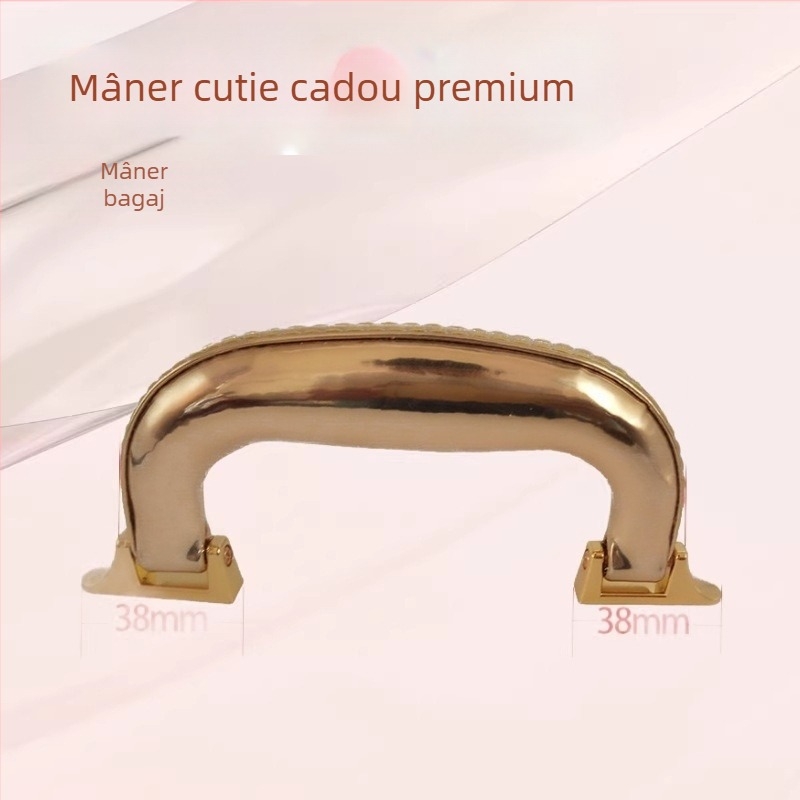 Mâner pentru bagaje din piele sintetică, culoare solidă, stil retro, seria Handlehold, model 01