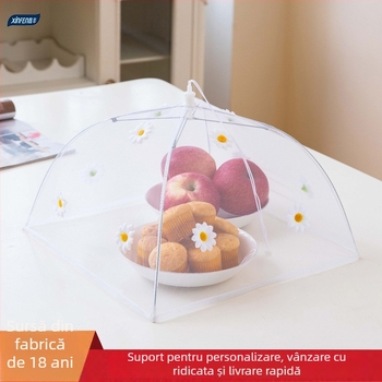 Plasă pliabilă anti muște pentru uz casnic, mare capac pentru legume și alimente, acoperire pentru masă