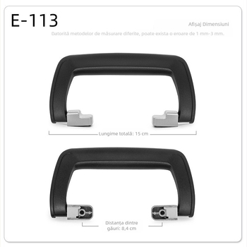 Mâner negru pentru bagaje, din aliaj plastic PVC
