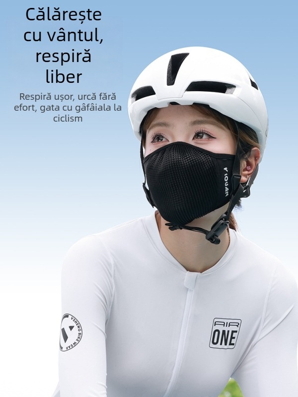 Mască de ciclism din ice silk, respirabilă, protecție UV, împotriva vântului și praului, pentru bărbați și femei