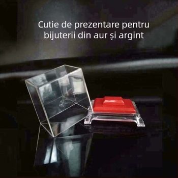Casetă de afișaj pentru bijuterii din aur și argint, ornamenturi vechi, statuetă Buddha cu zodiac, capac protector și suport de expunere