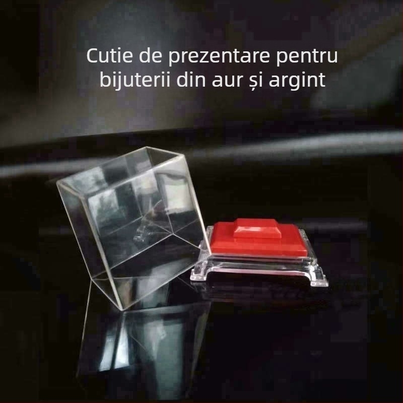 Casetă de afișaj pentru bijuterii din aur și argint, ornamenturi vechi, statuetă Buddha cu zodiac, capac protector și suport de expunere