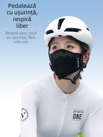 Mască de ciclism din mătase de gheață, anti vânt și anti praf, respirabilă, unisex pentru bărbați și femei, potrivită pentru alergare și ciclism pe șosea, protecție UV.