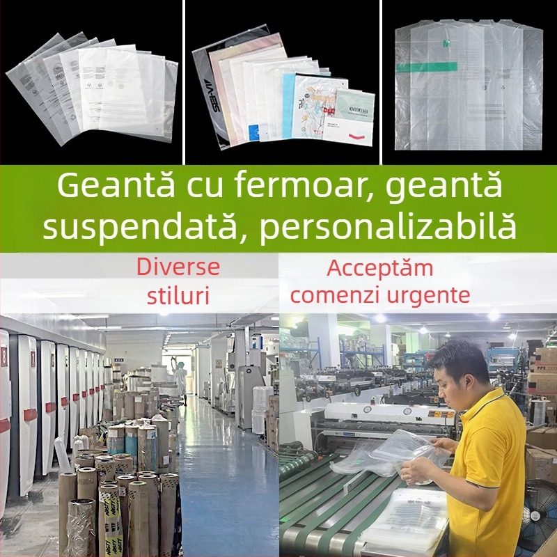 Husă de praf pentru costume și paltoane cu pene, husă de haine transparentă, dublu strat, personalizată