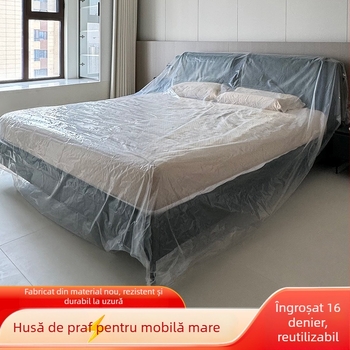 Protecție pentru canapea împotriva prafului, acoperire completă, folie de protecție pentru mobilier, folie din plastic îngroșată, rezistentă la zgârieturi de pisică