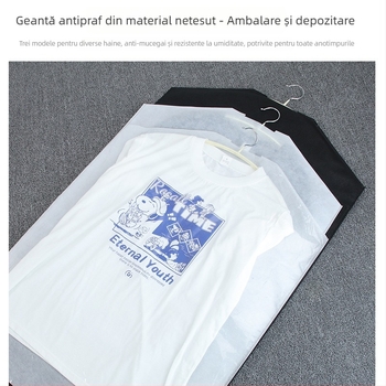 Husă de protecție pentru haine pentru depozitare în casă, husă pentru paltoane și costume, husă cu fermoar, rezistentă la umezeală, personalizare cu logo