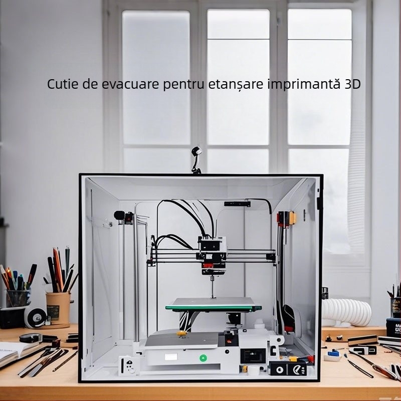 Tuozhu A1/3D imprimantă: husă de închidere, versiunea Chuangxiang V3, protecție la praf cu izolație și accesorii pentru evacuarea mirosurilor
