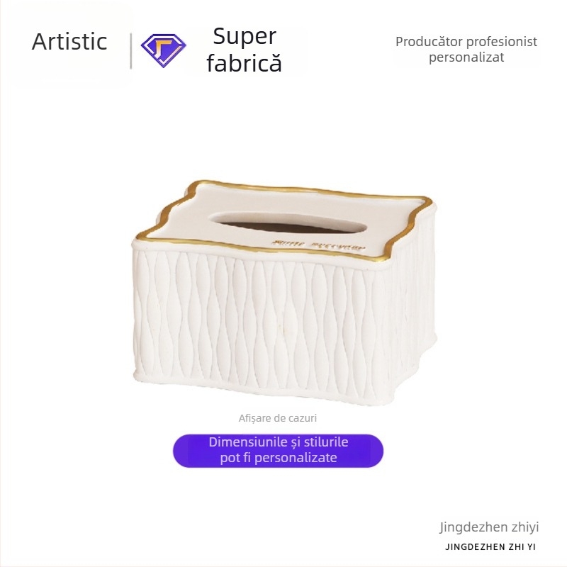 Cutie de șervețele din ceramică, stil desen animat, decor interior pentru locuință, potrivit pentru sufragerie, măsuța de cafea și masa de dining