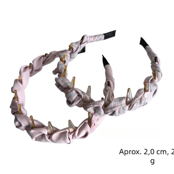 Bentiță roz cu model pătrățele, nod răsucit și dinți, antiaderentă pentru spălarea feței, accesoriu drăguț pentru aranjarea părului despărțit