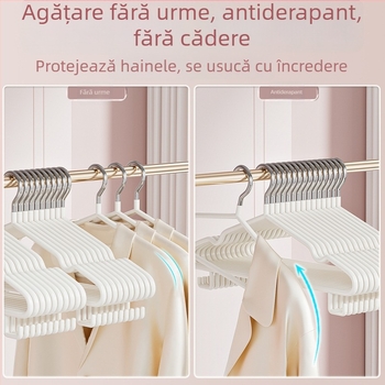 Umeraș metalic pentru uz casnic, îngroșat și mărit, potrivit pentru cămine, anti-alunecare, fără urme pe haine, pentru studenți și adulți, pentru uscarea hainelor