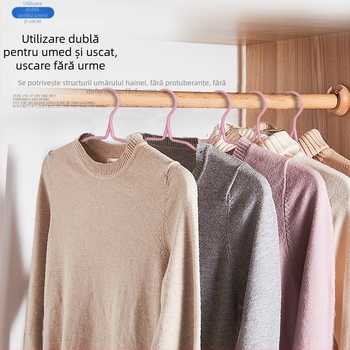 Jerry's Groove umeraș pentru haine, cu canale anti-derapare și grosime, pentru adulți, fără cusături, potrivit pentru uz casnic și cămine studențești, cu capacitate mare de susținere