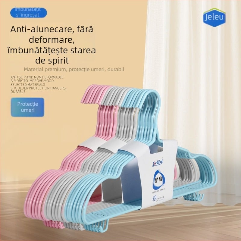 Jerry's Groove umeraș pentru haine, cu canale anti-derapare și grosime, pentru adulți, fără cusături, potrivit pentru uz casnic și cămine studențești, cu capacitate mare de susținere