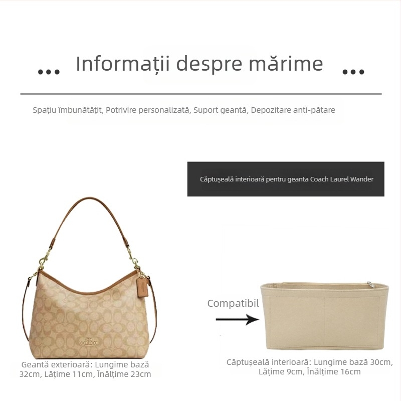 Organizator intern pentru geanta MLB Tote Bucket, depozitare și organizare, căptușeală cu fermoar