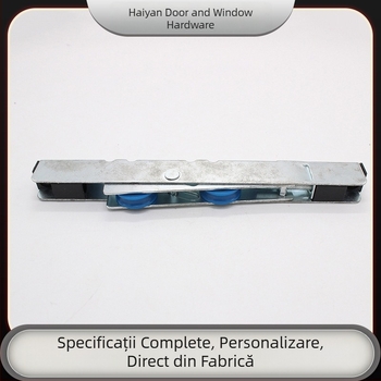 Accesorii pentru role din aliaj de aluminiu pentru uși și ferestre glisante, cu separare termică, cu două role, bandă lungă, lățime 12,5 mm