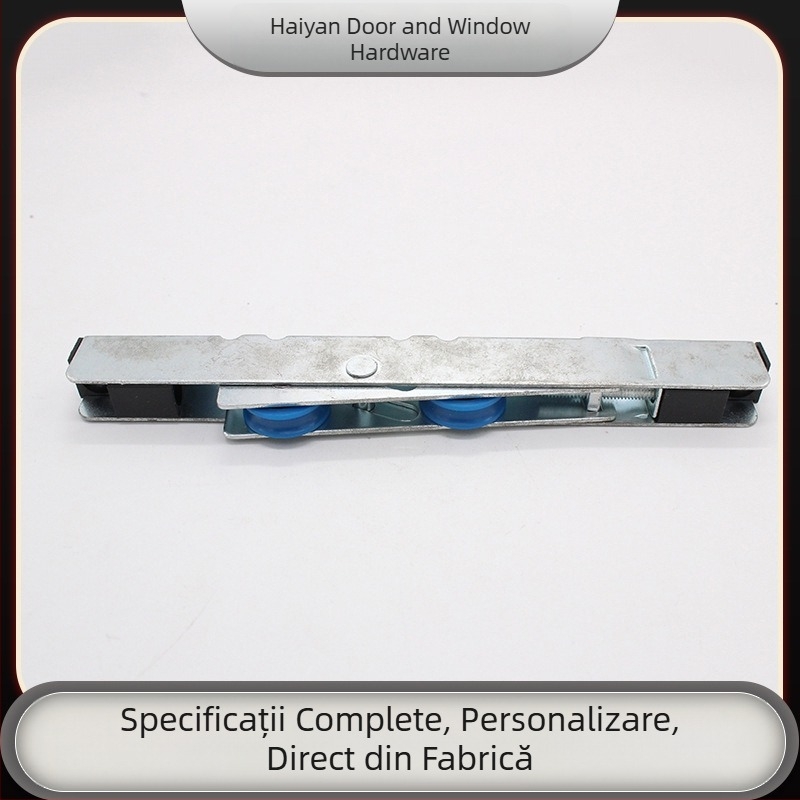Accesorii pentru role din aliaj de aluminiu pentru uși și ferestre glisante, cu separare termică, cu două role, bandă lungă, lățime 12,5 mm