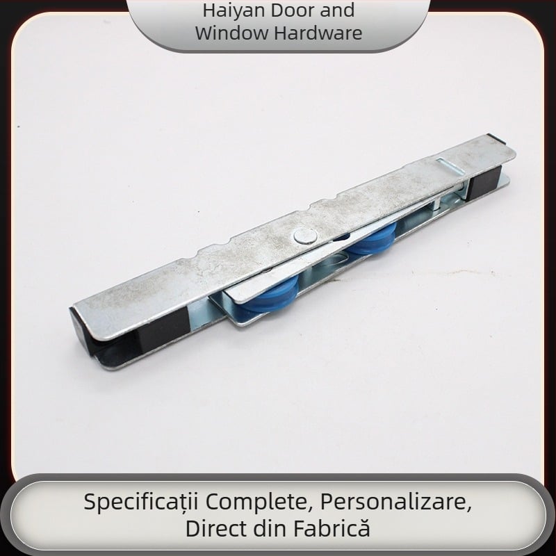 Accesorii pentru role din aliaj de aluminiu pentru uși și ferestre glisante, cu separare termică, cu două role, bandă lungă, lățime 12,5 mm