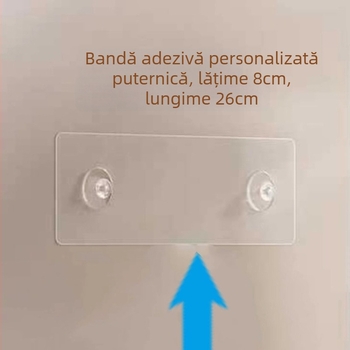 Cuier dublu cu adeziv fără găuri pentru dulap de murală