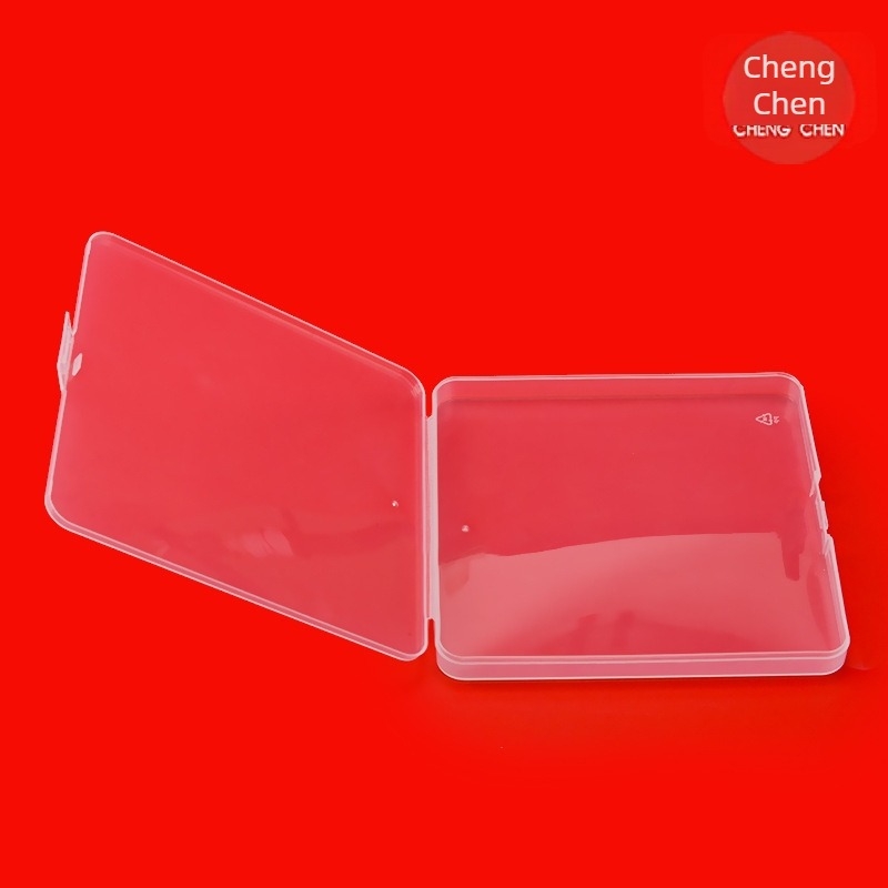 Cutie transparentă din PP, pătrată, monobloc, 158 × 156 × 15 mm, pentru piese și accesorii de pescuit