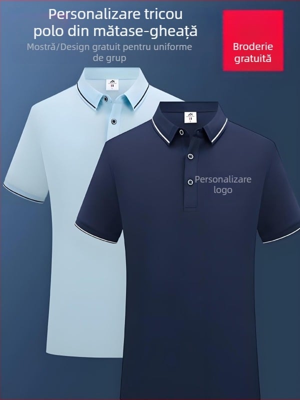 Polo corporativ – tricou de lucru personalizat, mânecă scurtă, tricou de echipă cu siglă, vară