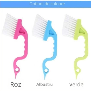 Perie multifuncțională pentru curățarea spațiilor dintre ferestre, caneluri de bucătărie și podea, colțuri greu accesibile