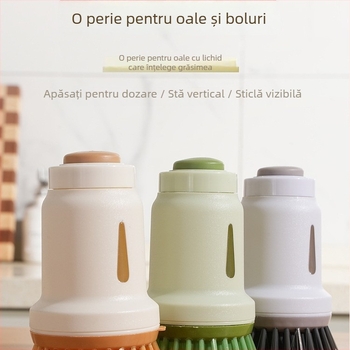 Perie automată pentru vase și oale, dozare automată a lichidului, model îmbunătățit pentru bucătărie