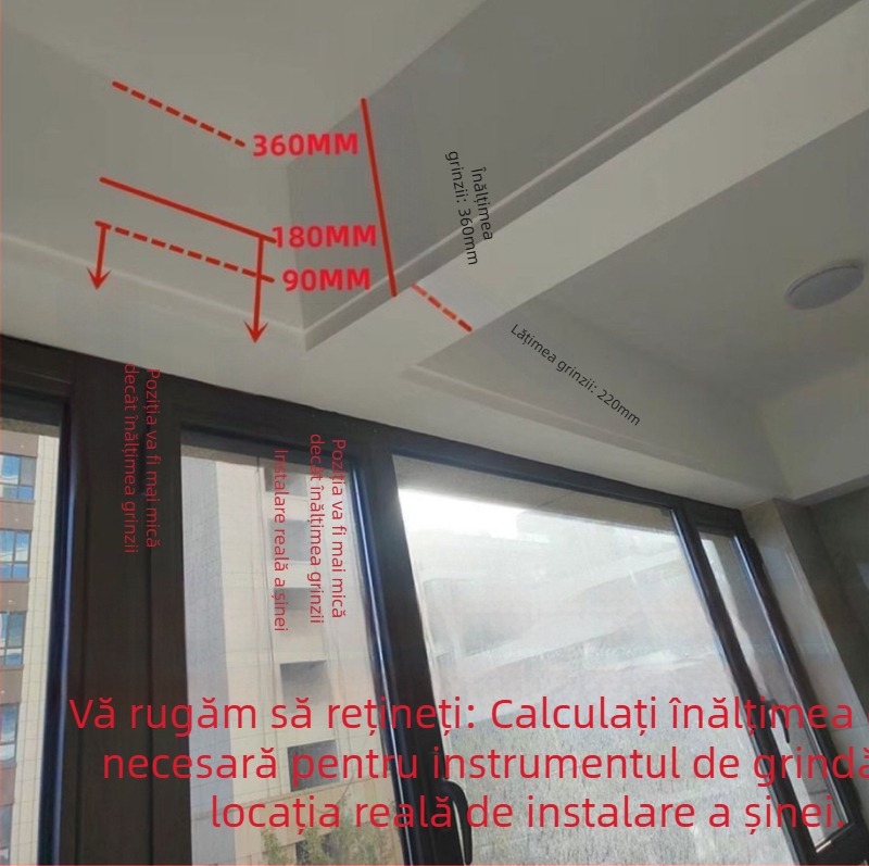 Suport pentru grindă de șină perdea pentru balcon – șină electrică — accesorii pentru grinzi