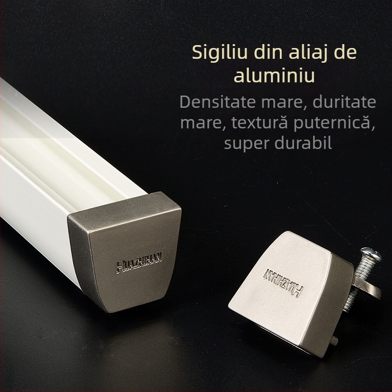 Șină pentru perdele din aliaj de aluminiu cu role, întărită, etanșă la lumină, pentru șine simple și duble, accesorii de montaj lateral-superior, șină ondulată pentru perdele, silențioasă