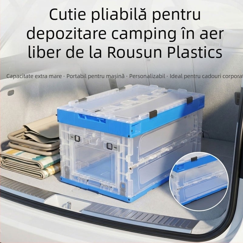 Rushun Cutie pliabilă personalizabilă pentru depozitare în aer liber, camping, cu ușă laterală