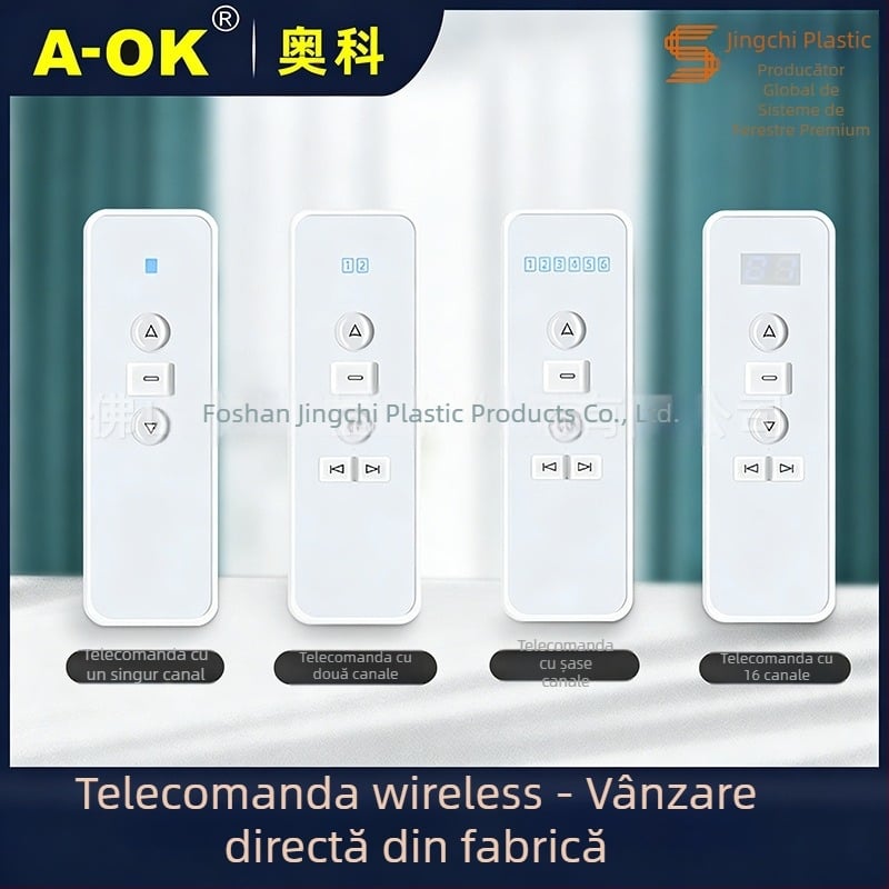 AC123 serie draperii electrice – telecomandă portabilă cu transmițător RF 433 MHz