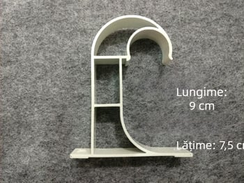 Suport superior prelungit pentru bară romană, șină de perdea din aliaj de aluminiu cu cap decorativ