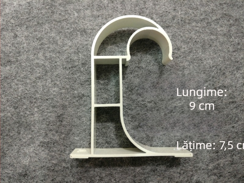 Suport superior prelungit pentru bară romană, șină de perdea din aliaj de aluminiu cu cap decorativ