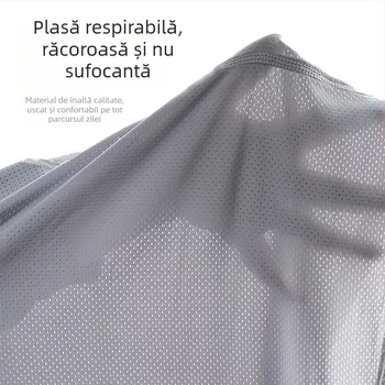 Maiou bărbătesc din ice silk cu plasă, plus size, pentru vară