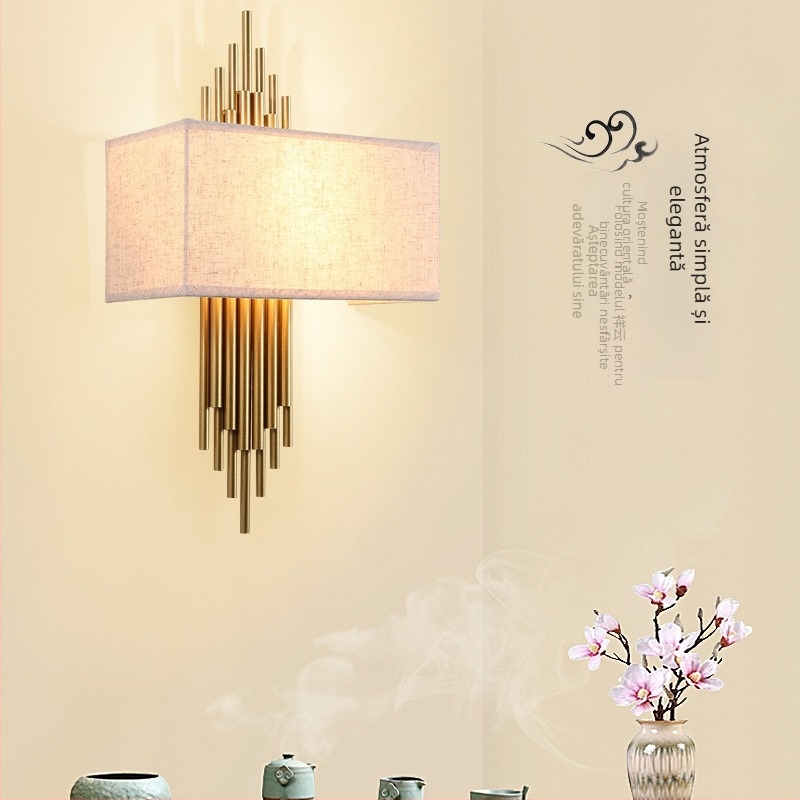 Lampă de perete în stil nou chinezesc - design minimalist modern pentru living, dormitor, scară și hol.