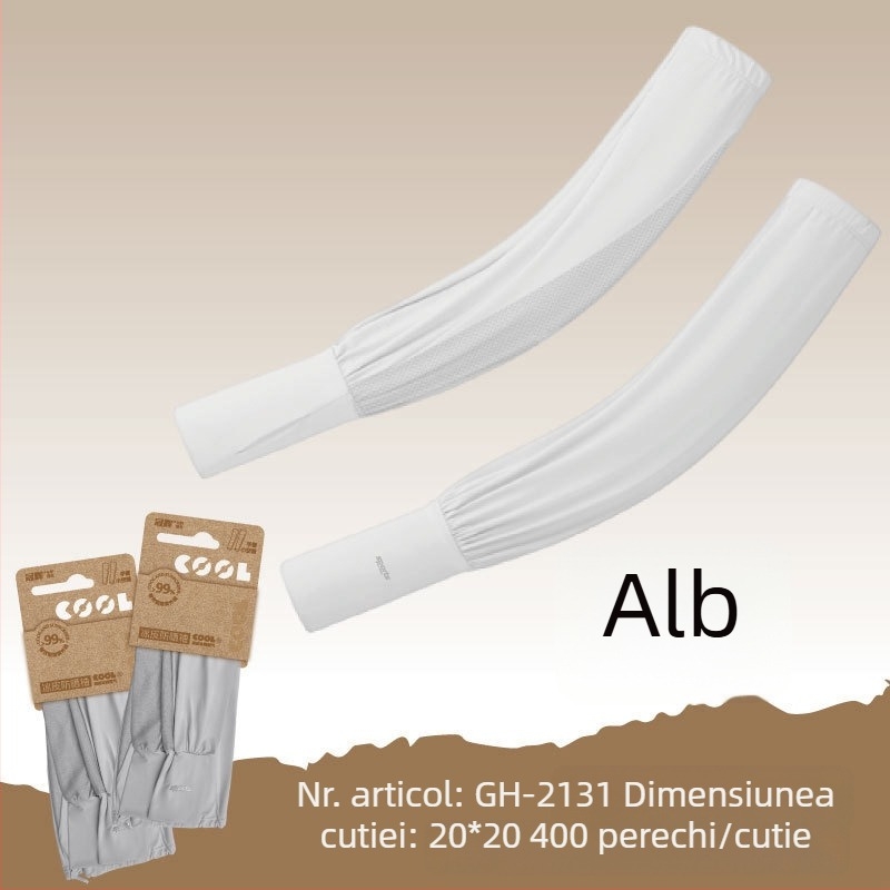 Guanhui Mășete Ice pentru brațe – Croială lejeră, Ice Silk respirabil, Protecție UV, Vară, Ciclism