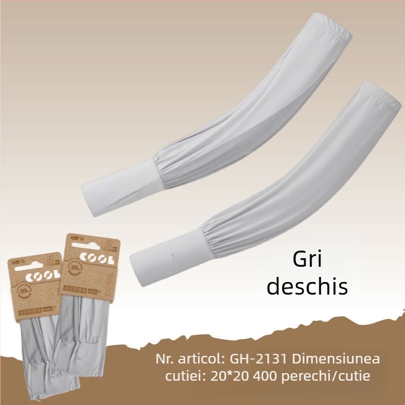 Guanhui Mășete Ice pentru brațe – Croială lejeră, Ice Silk respirabil, Protecție UV, Vară, Ciclism