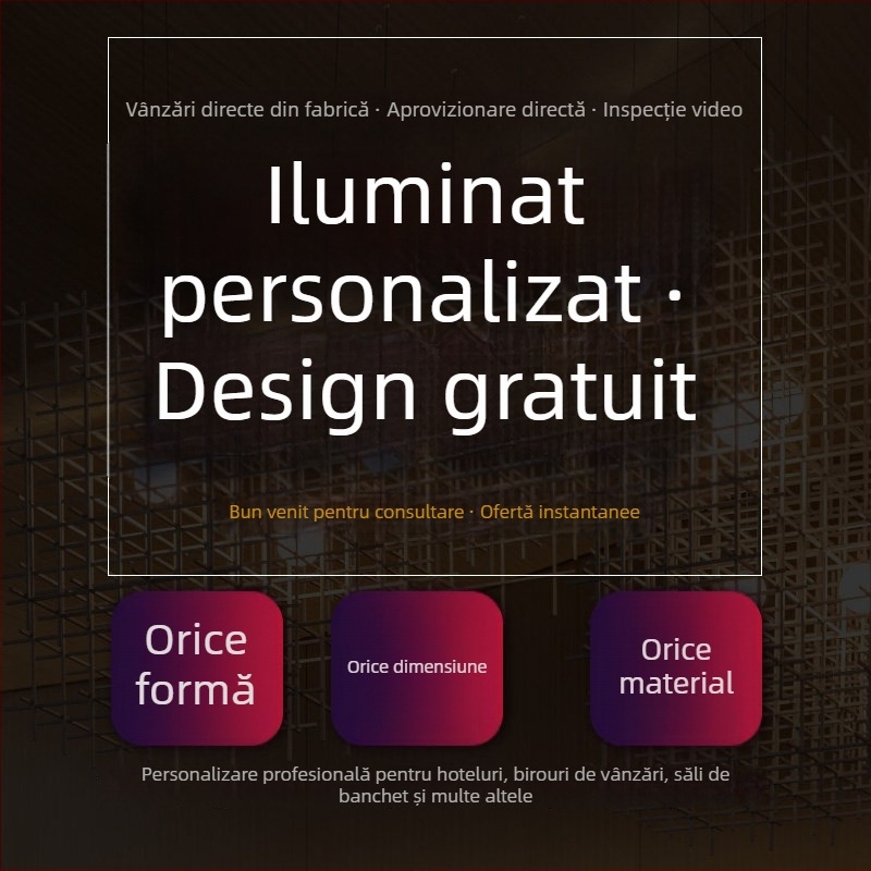 Corpuri de iluminat din cristal, personalizabile pentru proiecte nestandard, design original pentru uz comercial, iluminat de perete și lămpi de masă