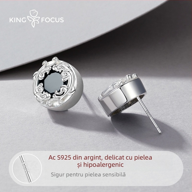 Cercei Pi Xiu pentru bărbați – știfturi din argint 925, bijuterii unisex la modă, cadou de ziua de naștere pentru iubit, colecția iarnă 2024