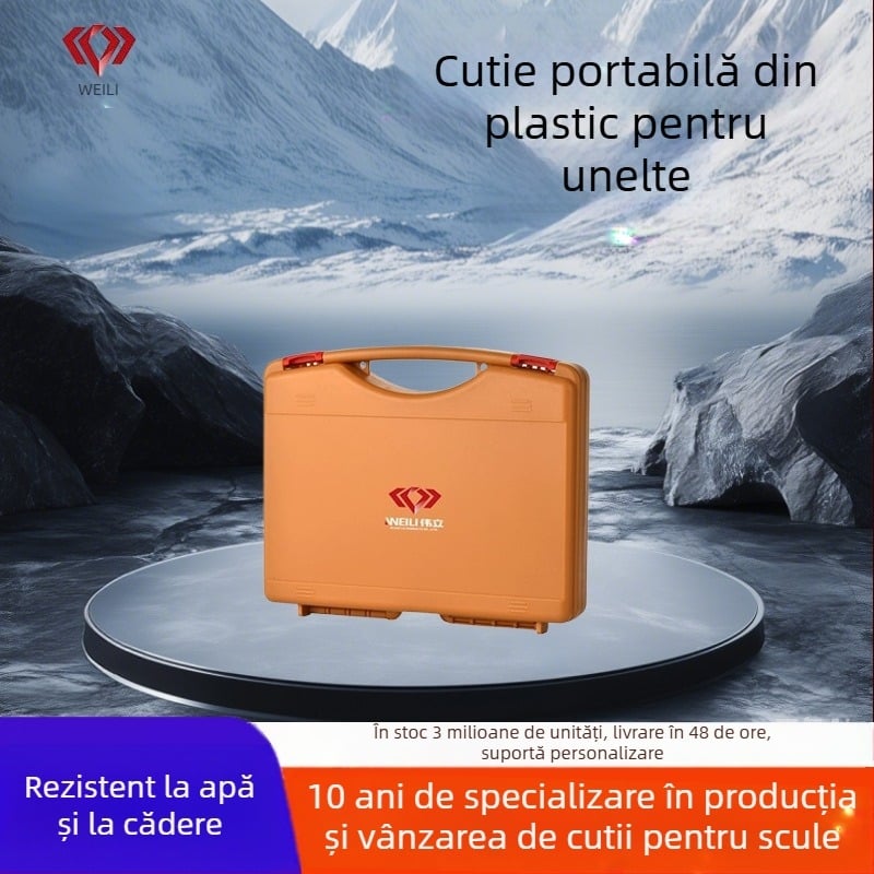 Cutie de depozitare pentru uneltele de reparații electrice de uz casnic, cutie de scule din plastic, portabilă