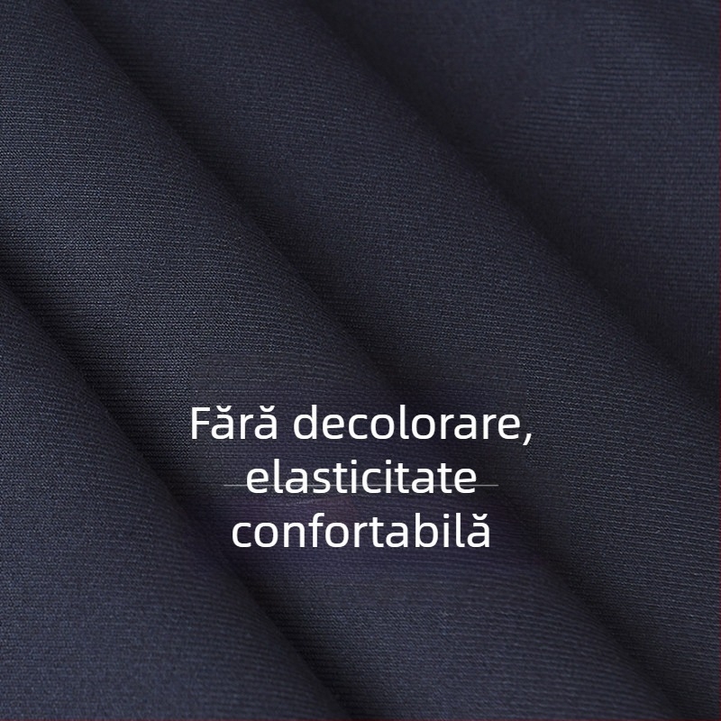 Pantaloni pentru bărbați în albastru închis, ușori pentru primăvară-vară, fără cute, croială Slim, pantaloni de costum cu croială dreaptă