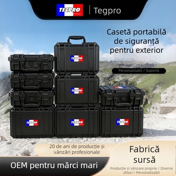 Cutie de instrumente de precizie, cu pereți groși, protecție împotriva umezelii, cutie de unelte din plastic PP, portabilă