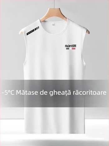 Maieu sport pentru bărbați, vară, fără mâneci, cu umeri largi, uscare rapidă, plasă respirabilă