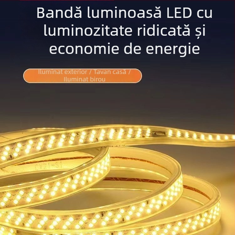 Bandă LED cu 320 LED-uri, cinci rânduri, iluminat decorativ pentru tavan, interior, 220V, alb cald, alb neutru, alb rece și multe culori, impermeabil
