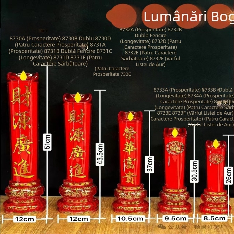 Lumânare LED cu mișcare oscilantă, cu dublă utilizare (8730–8734)