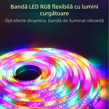 Bandă LED flexibilă din silicon RGB, 220V, luminozitate reglabilă pentru reclame în exterior