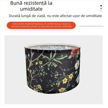 Abajur din țesătură negru cu Velcro, detașabil, pentru lampă de hotel, lampă de noptieră sau candelabru – husă decorativă