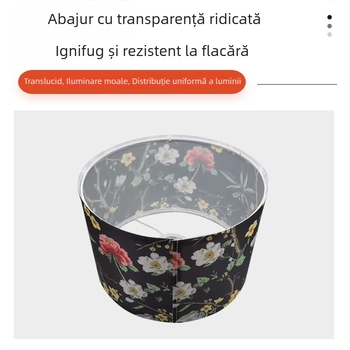 Abajur din țesătură negru cu Velcro, detașabil, pentru lampă de hotel, lampă de noptieră sau candelabru – husă decorativă