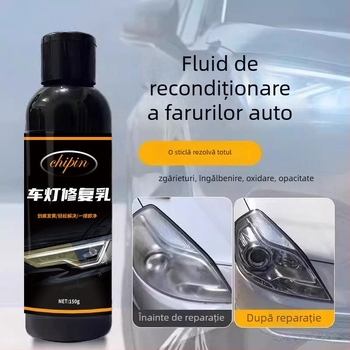 Kit de refacere a farurilor cu lichid de reparare pentru zgârieturi, fisuri, îngălbenire și oxidare – curățare și lustruire
